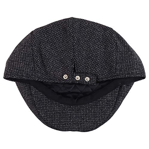 Trendy Apparel Shop Men's Wool Blend Adjustable Snap Buttons Newsboy Ivy Cap