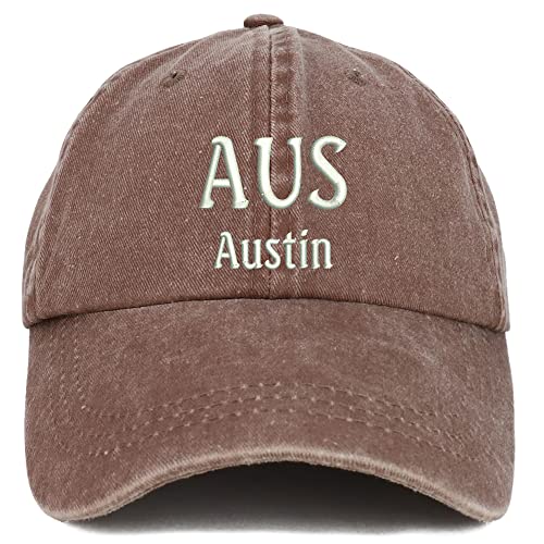 Trendy Apparel Shop AUS Austin Embroidered Pigment Dyed Washed Baseball Cap