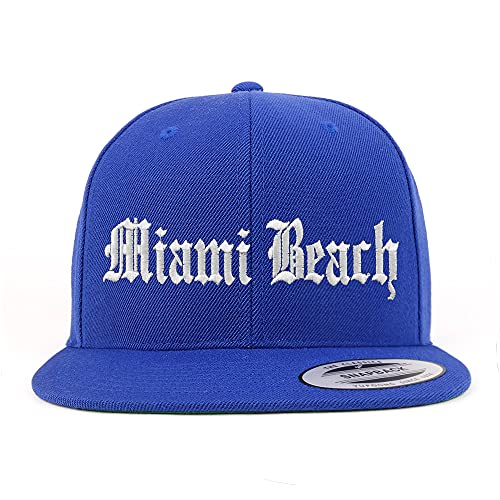 Trendy Apparel Shop Miami Beach Old English Embroidered Flatbill Snapback