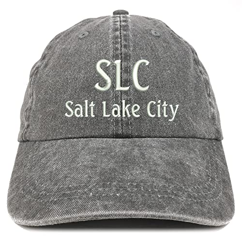 Trendy Apparel Shop SLC Salt Lake City Embroidered Pigment Dyed Washed Baseball Cap