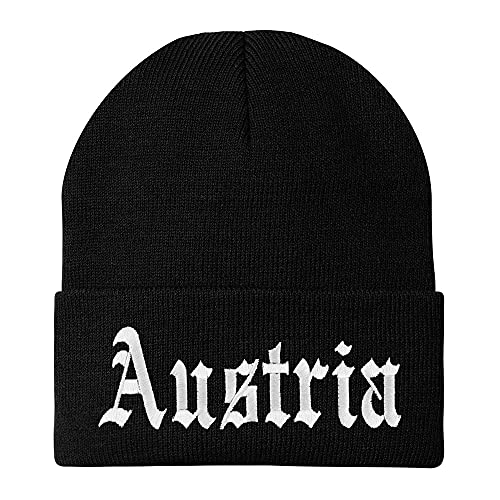 Trendy Apparel Shop Austria Old English Embroidered Long Cuff Beanie