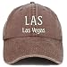 Trendy Apparel Shop LAS Las Vegas Embroidered Pigment Dyed Washed Baseball Cap