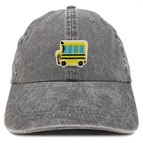 Trendy Apparel Shop School Bus Patch Pigment Dyed Washed Baseball Cap