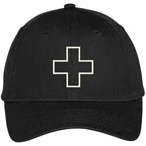 Trendy Apparel Shop Cross Outline Embroidered Dad Hat Baseball Cap