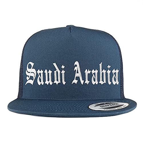 Trendy Apparel Shop Saudi Arabia Old English 5 Panel Flatbill Trucker Cap