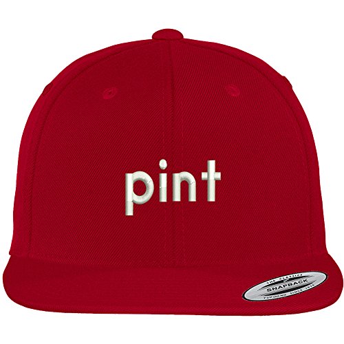 Trendy Apparel Shop Pint Embroidered Flat Bill Premium Classic Snapback Cap