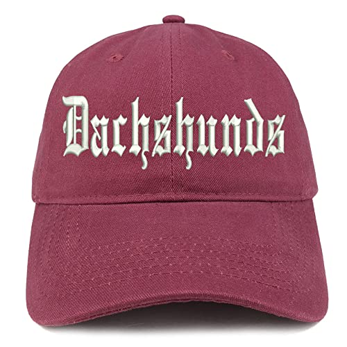 Trendy Apparel Shop Old English Dachshunds Low Profile Soft Cotton Baseball Cap
