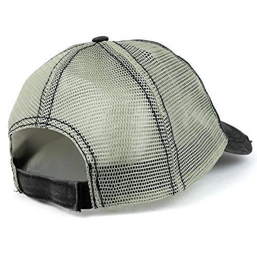 Trendy Apparel Shop Chill Embroidered Unstructured Washed Frayed Trucker Mesh Cap