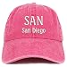 Trendy Apparel Shop SAN San Diego Embroidered Pigment Dyed Washed Baseball Cap
