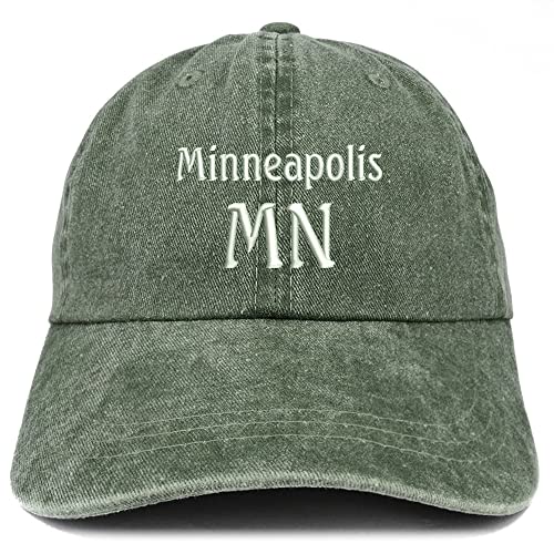 Trendy Apparel Shop Minneapolis MN Embroidered Pigment Dyed Washed Baseball Cap