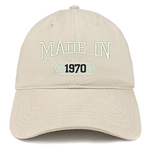 Trendy Apparel Shop Made in 1970 Embroidered 51st Birthday Brushed Cotton Cap