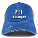 Trendy Apparel Shop PHL Philadelphia Embroidered Frayed Bill Trucker Mesh Back Cap