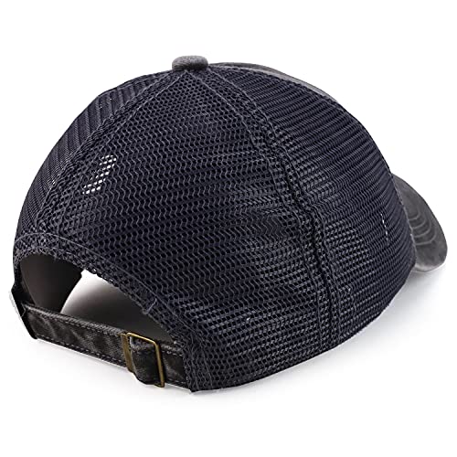 Trendy Apparel Shop Pigment Dyed Front Mesh Back Unstructured Trucker Ball Cap