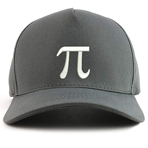 Trendy Apparel Shop Pi Day Symbol Embroidered Oversized 5 Panel XXL Baseball Cap