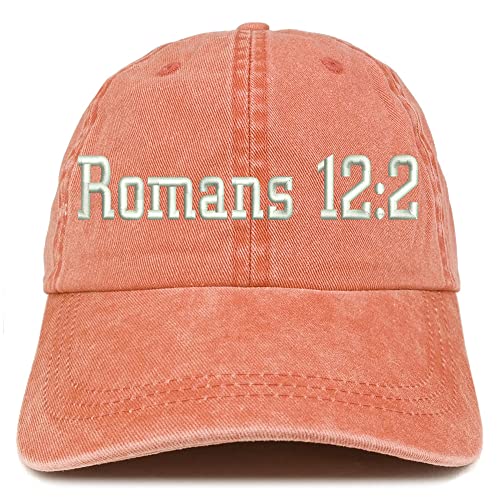 Trendy Apparel Shop Romans 12:2 Washed Pigment Dyed Baseball Cap