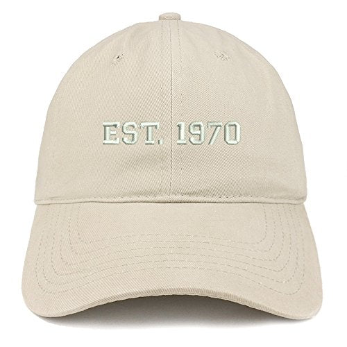 Trendy Apparel Shop EST 1970 Embroidered - 51st Birthday Gift Soft Cotton Baseball Cap