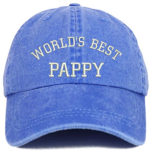 Trendy Apparel Shop World's Best Pappy Embroidered Washed Cotton Adjustable Cap