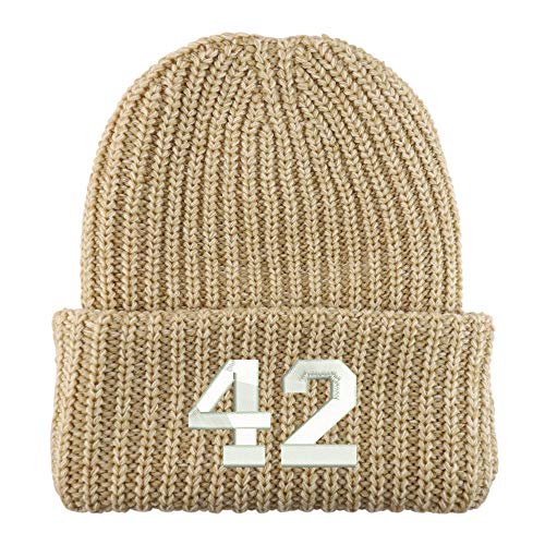 Trendy Apparel Shop Number 42 Collegiate Varsity Long Cuffed Ribbed Beanie