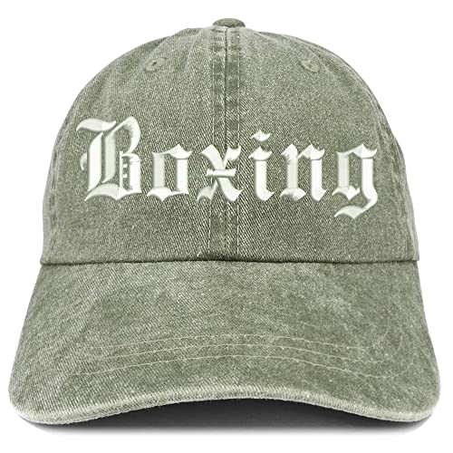 Trendy Apparel Shop Old English Boxing Washed Pigment Dyed Baseball Cap