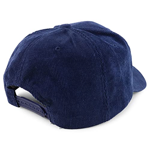 Trendy Apparel Shop Oversized XXL Structured Corduroy Curved Bill Snapback Baseball Cap