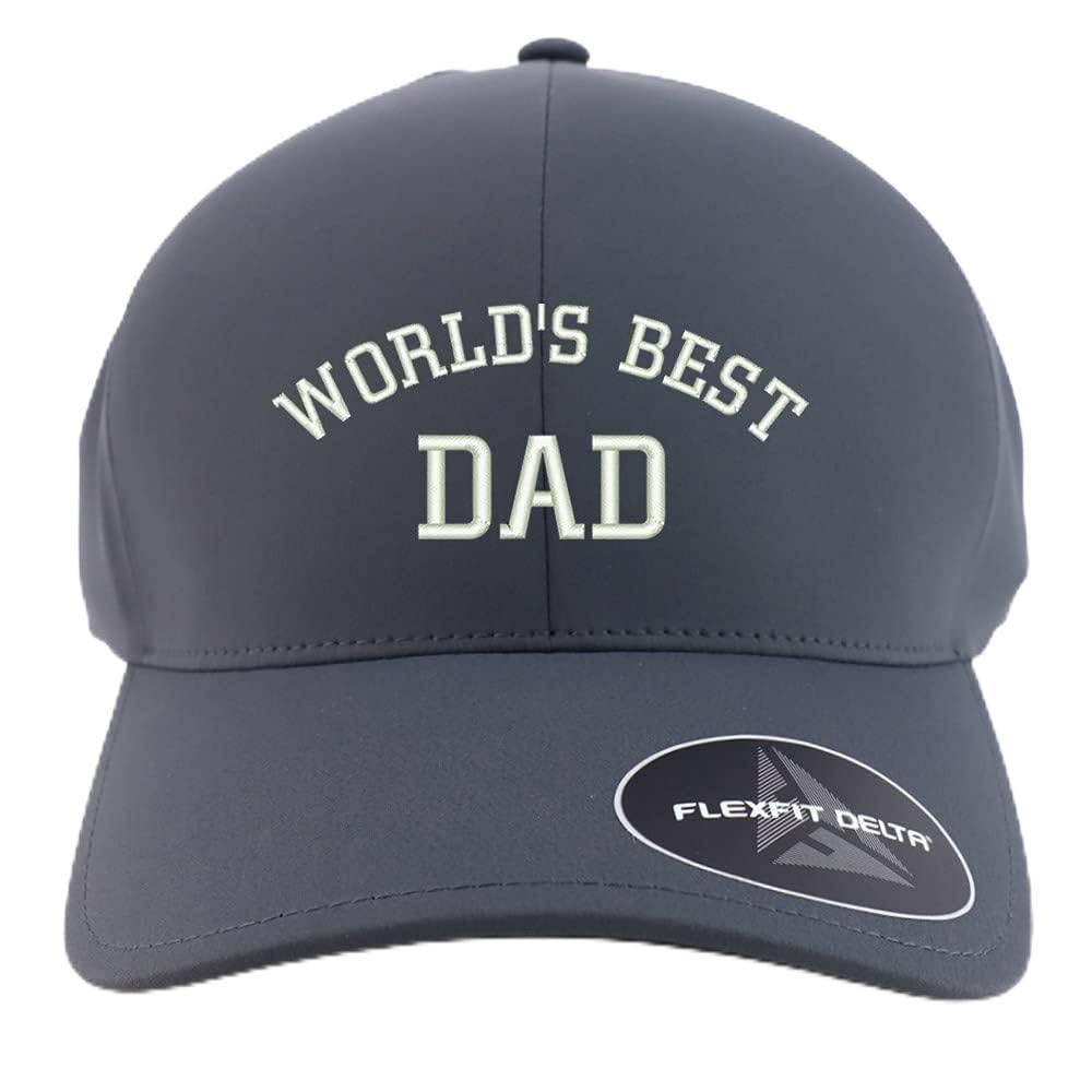 Trendy Apparel Shop Oversized XXL World's Best Dad Embroiderd Athletic Fitted Baseball Cap