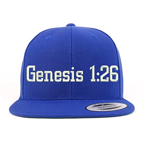 Trendy Apparel Shop Genesis 1:26 Embroidered Flatbill Snapback