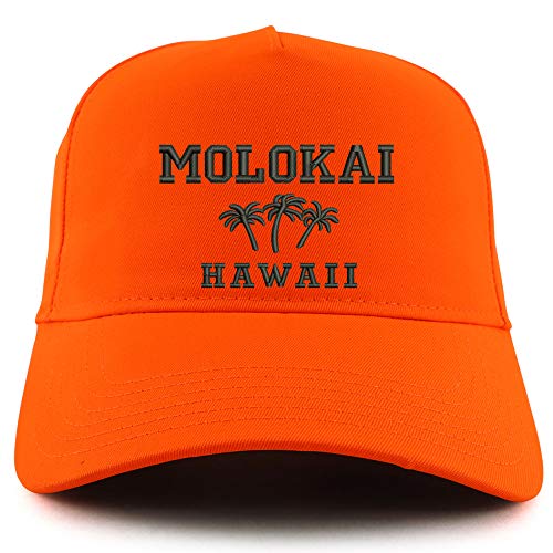 Trendy Apparel Shop Molokai Hawaii Embroidered Neon 5 Panel Baseball Cap