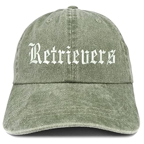 Trendy Apparel Shop Old English Retrivers Washed Pigment Dyed Baseball Cap