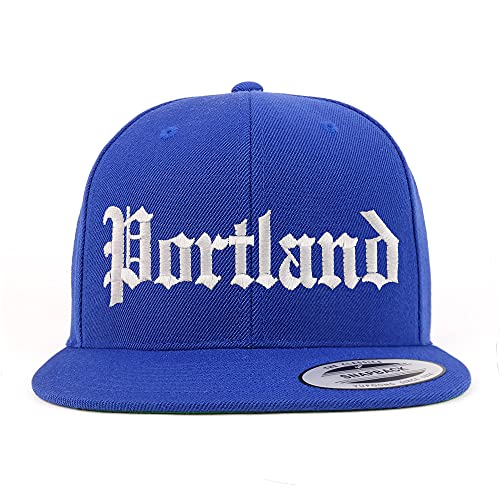 Trendy Apparel Shop Portland Old English Embroidered Flatbill Snapback