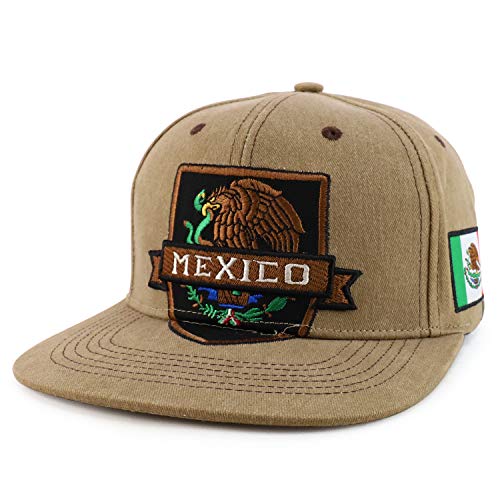 Trendy Apparel Shop Mexico Independence Eagle Flatbill Snapback Baseball Cap