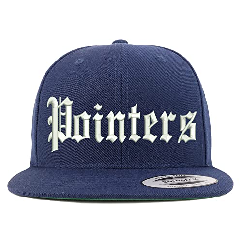 Trendy Apparel Shop Old English Pointers Embroidered Flatbill Snapback