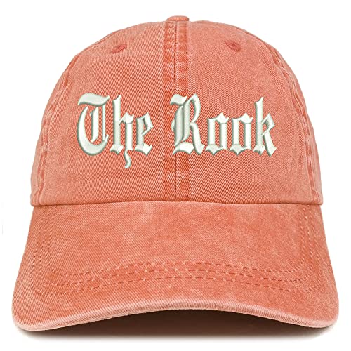 Trendy Apparel Shop The Rook Old English Embroidered Pigment Dyed Washed Baseball Cap