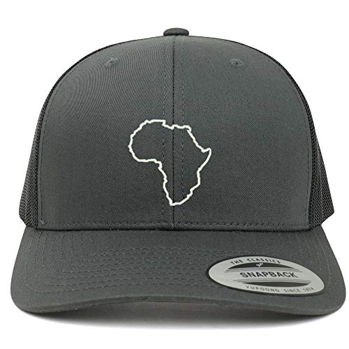 Trendy Apparel Shop Flexfit Africa Map Outline Retro Trucker Mesh Cap
