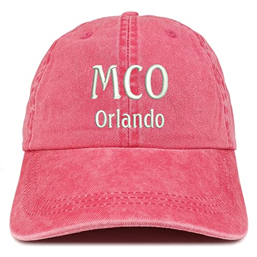 Trendy Apparel Shop MCO Orlando Embroidered Pigment Dyed Washed Baseball Cap