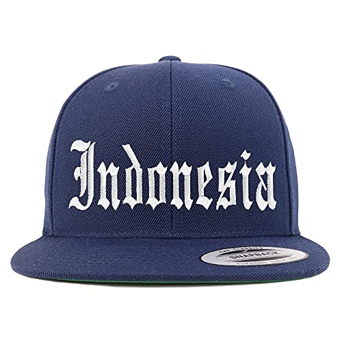 Trendy Apparel Shop Indonesia Old English Embroidered Flatbill Snapback
