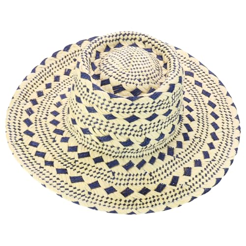 Trendy Apparel Shop Tribal Pattern Wide Brim Paper Gambler Hat