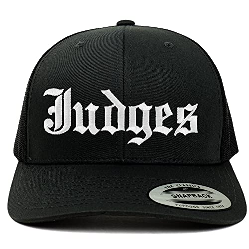 Trendy Apparel Shop Judges Old English 6 Panel Trucker Mesh Cap