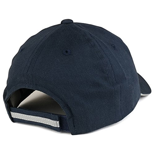 Trendy Apparel Shop Safety Reflective Striped Sandwich Billed Unstructured Cotton Baseball Cap
