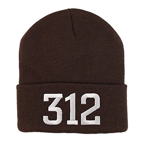 Trendy Apparel Shop 312 Chicago IL Old English Embroidered Long Cuff Beanie
