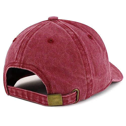 Trendy Apparel Shop American Bulldog Embroidered Patch Pigment Dyed Soft Cotton Baseball Cap