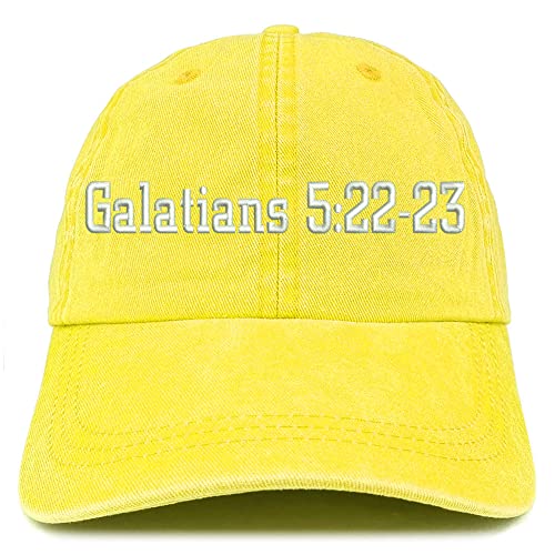 Trendy Apparel Shop Galatians 5:22-23 Washed Pigment Dyed Baseball Cap