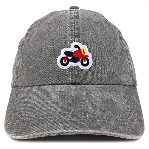 Trendy Apparel Shop Motorcycle Patch Pigment Dyed Washed Motorcycle Cap