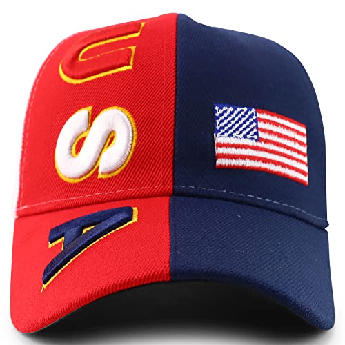 Trendy Apparel Shop Country Name and Flag Embroidery Structured Baseball Cap
