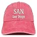 Trendy Apparel Shop SAN San Diego Embroidered Pigment Dyed Washed Baseball Cap