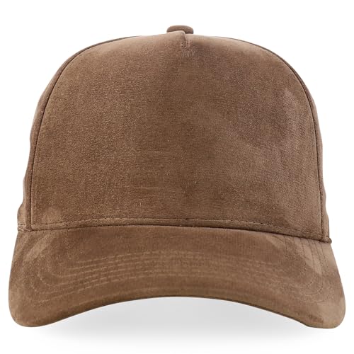 Trendy Apparel Shop 5 Panel Structured Soft Suede Snapback Ball Cap
