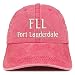 Trendy Apparel Shop FLL Fort Lauderdale Embroidered Pigment Dyed Washed Baseball Cap