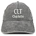 Trendy Apparel Shop CLT Charlotte Embroidered Pigment Dyed Washed Baseball Cap