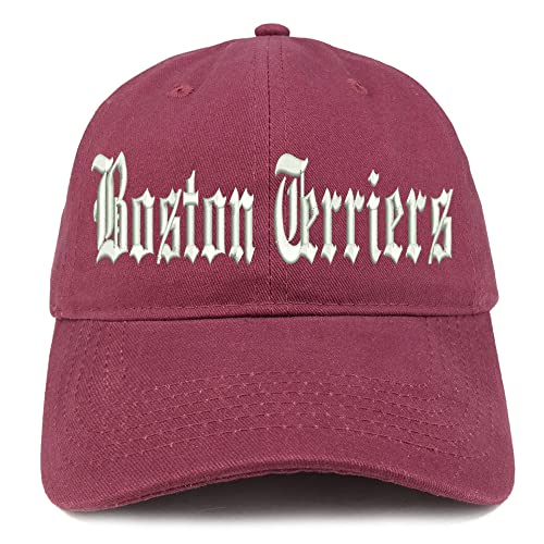 Trendy Apparel Shop Old English Boston Terriers Low Profile Soft Cotton Baseball Cap