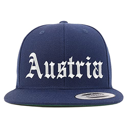 Trendy Apparel Shop Austria Old English Embroidered Flatbill Snapback