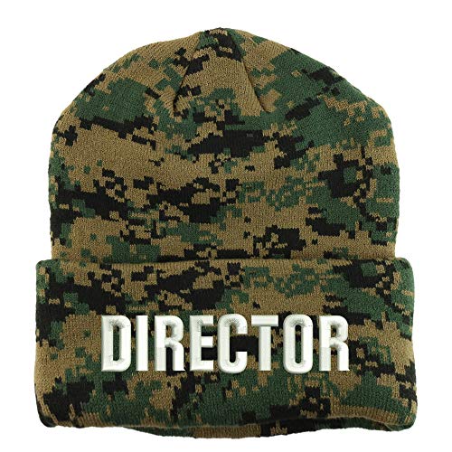 Trendy Apparel Shop Director Embroidered Made in USA Camo Beanie